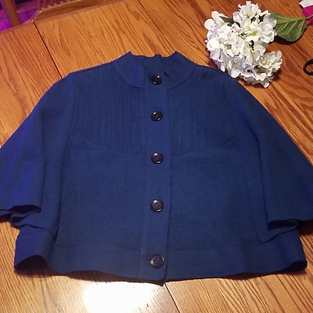 Relativity Button Down Deep Blue Jacket - 16W - Picture 2 of 5